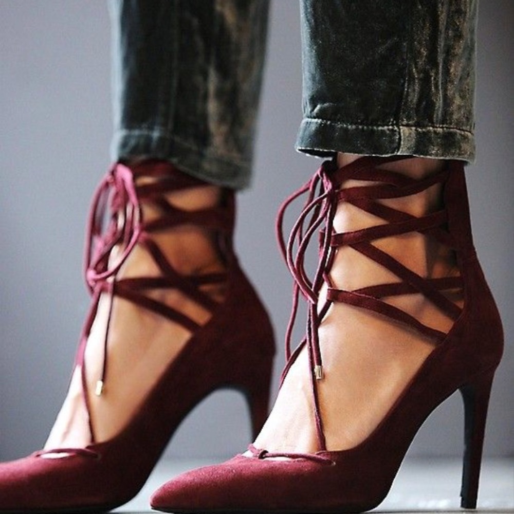 free people jeffrey campbell hierro lace heels 8